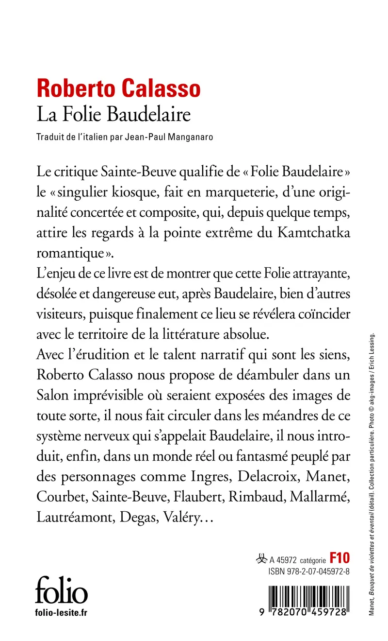 La Folie Baudelaire - Roberto Calasso