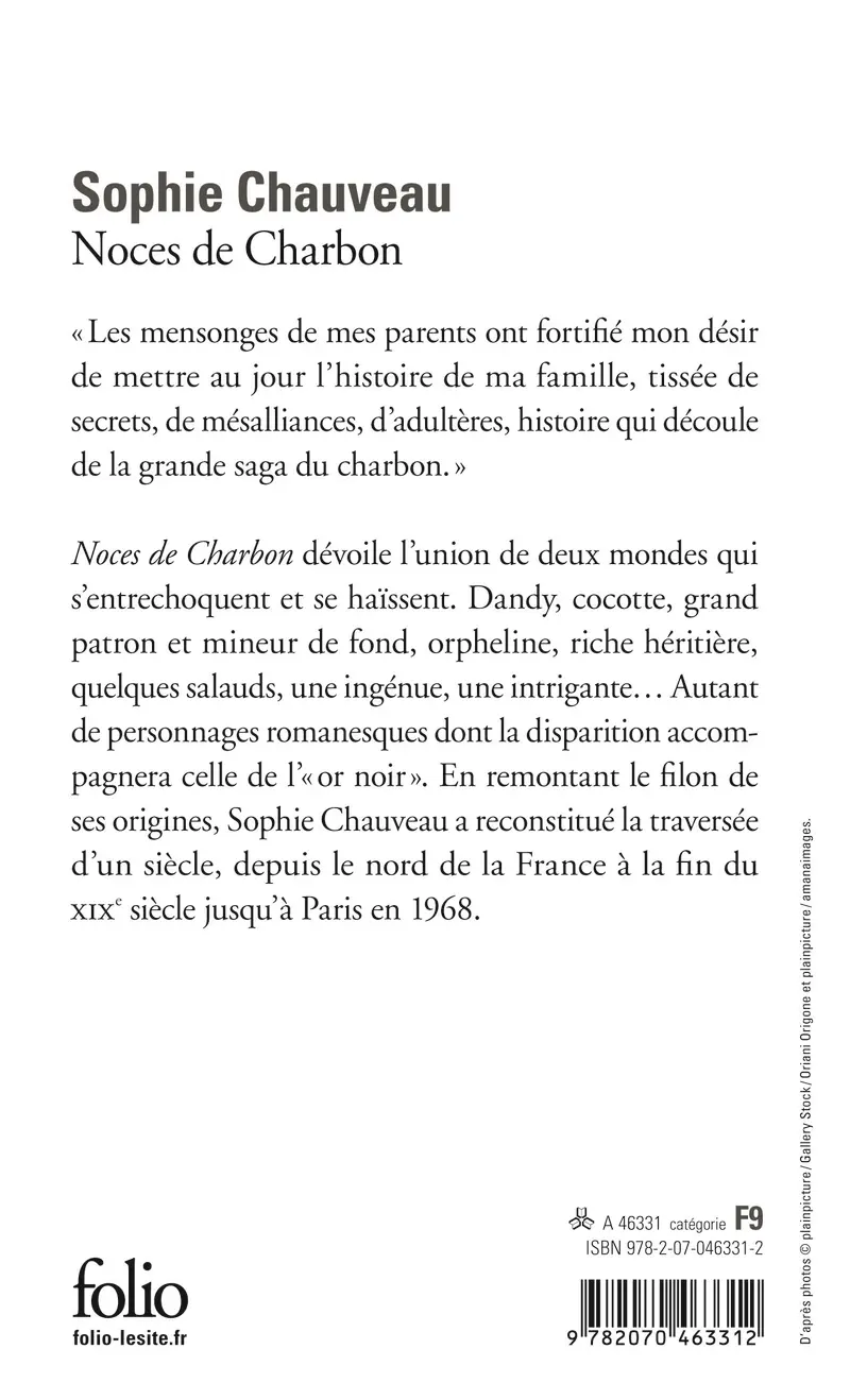 Noces de Charbon - Sophie Chauveau