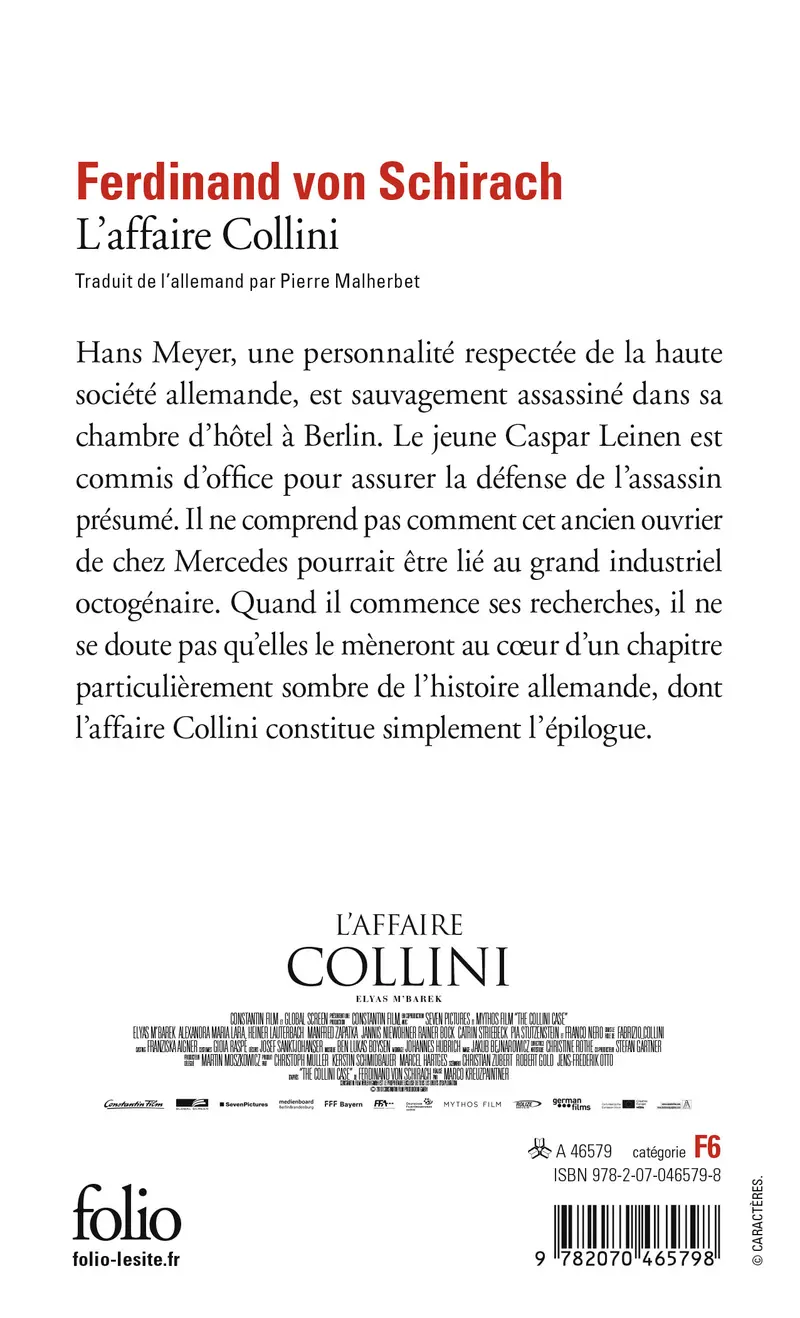 L'affaire Collini - Ferdinand von Schirach