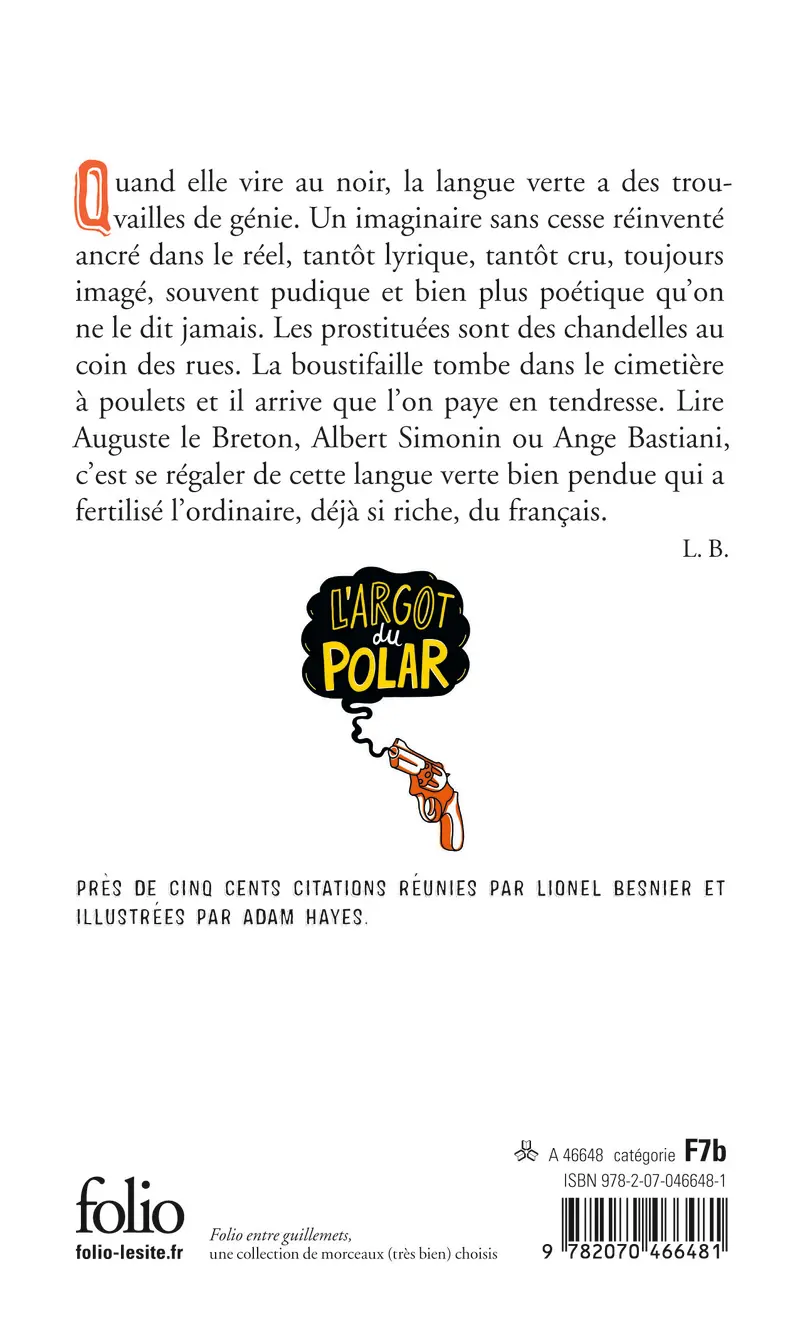 L'argot du polar - Lionel Besnier - Adam Hayes