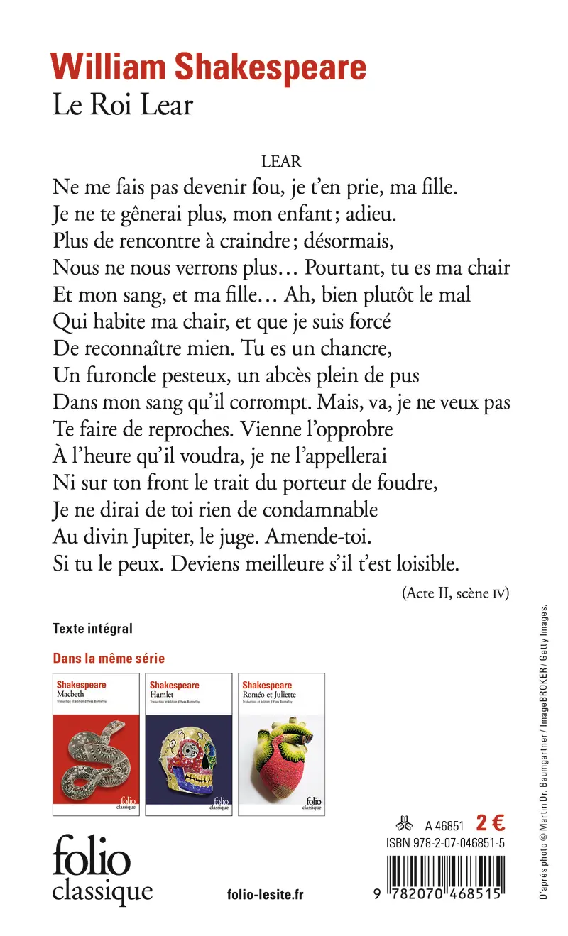 Le Roi Lear - William Shakespeare