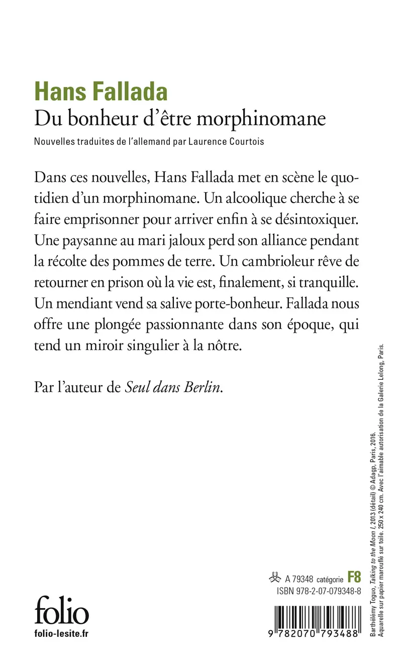 Du bonheur d'être morphinomane - Hans Fallada