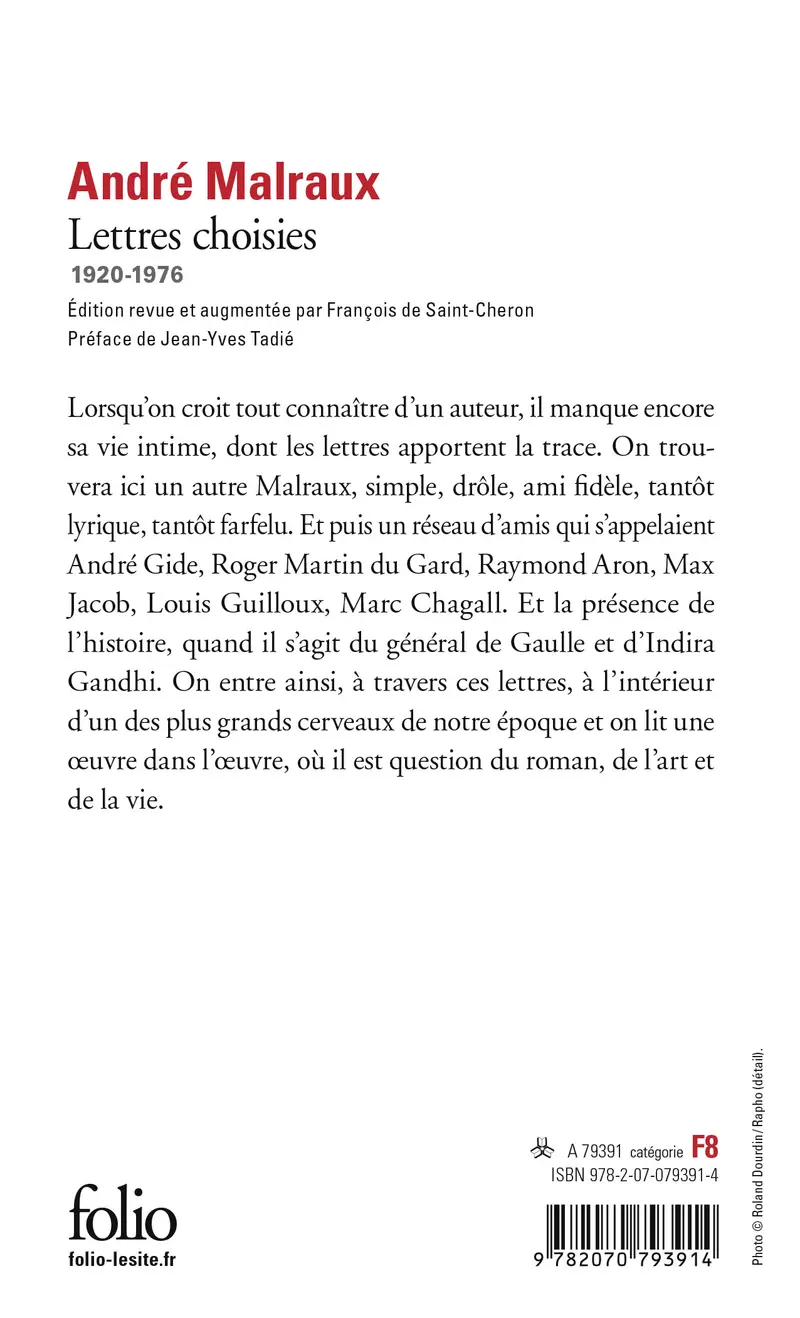 Lettres choisies - André Malraux