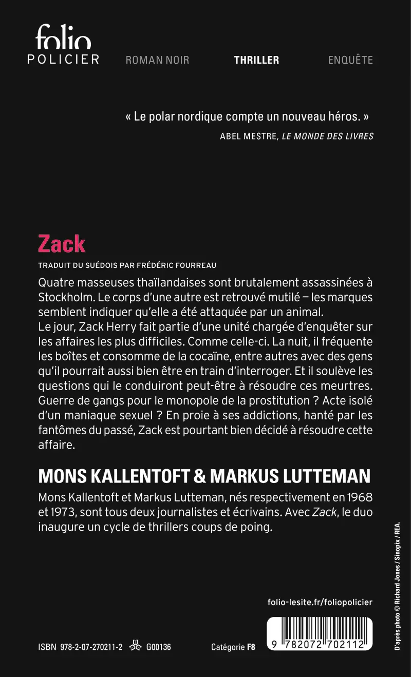 Zack - Mons Kallentoft - Markus Lutteman