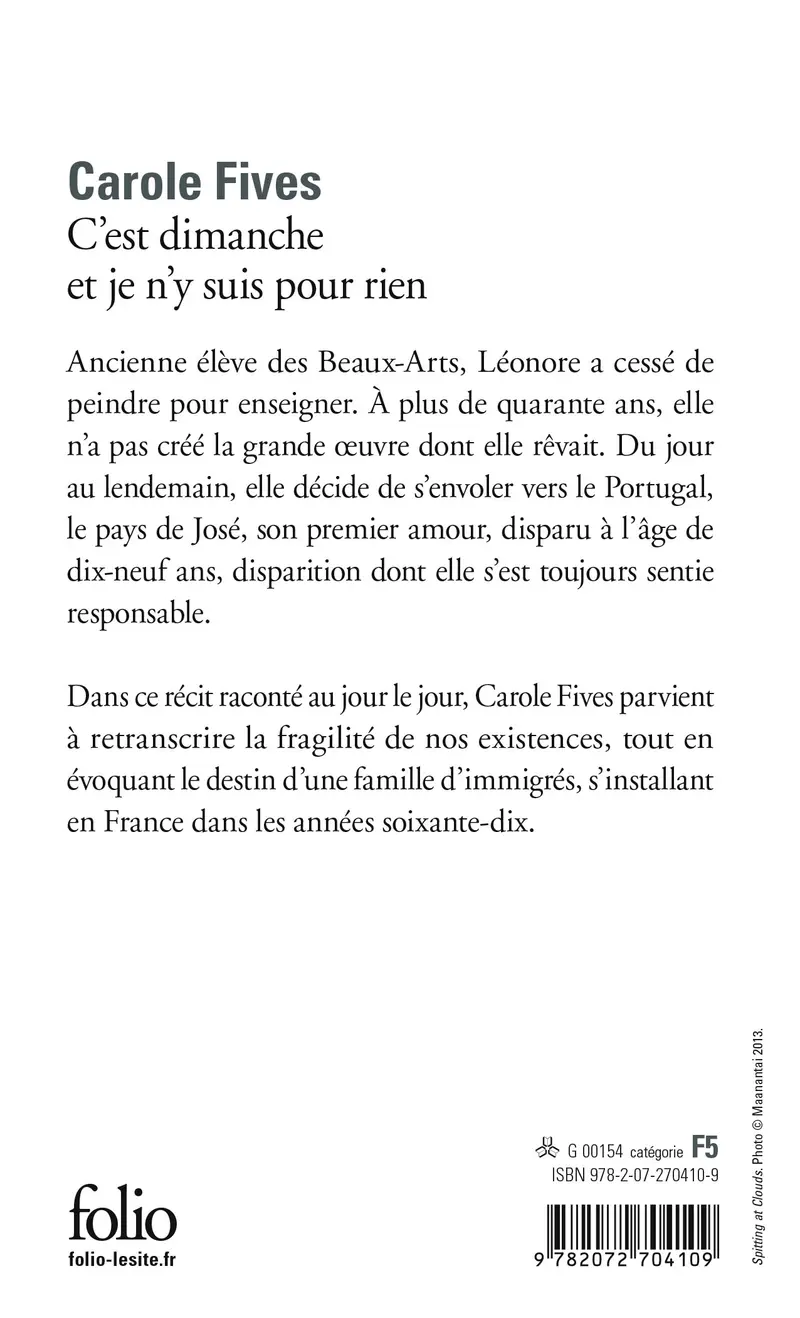 C'est dimanche et je n'y suis pour rien - Carole Fives