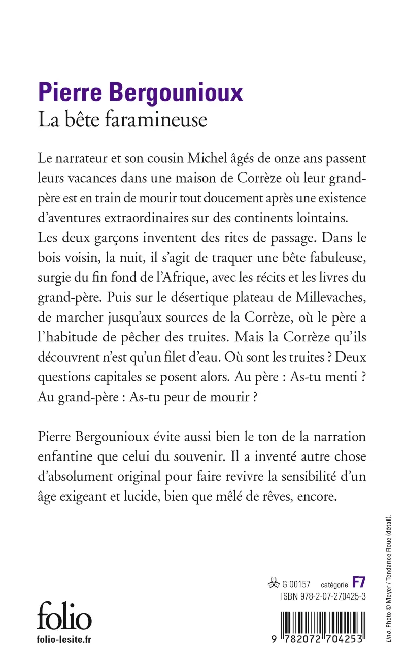 La bête faramineuse - Pierre Bergounioux