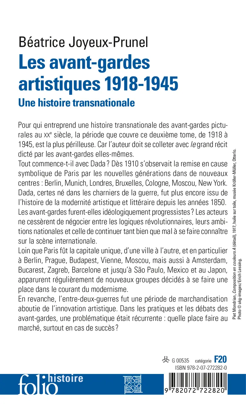 Les avant-gardes artistiques (1918-1945) - Béatrice Joyeux-Prunel