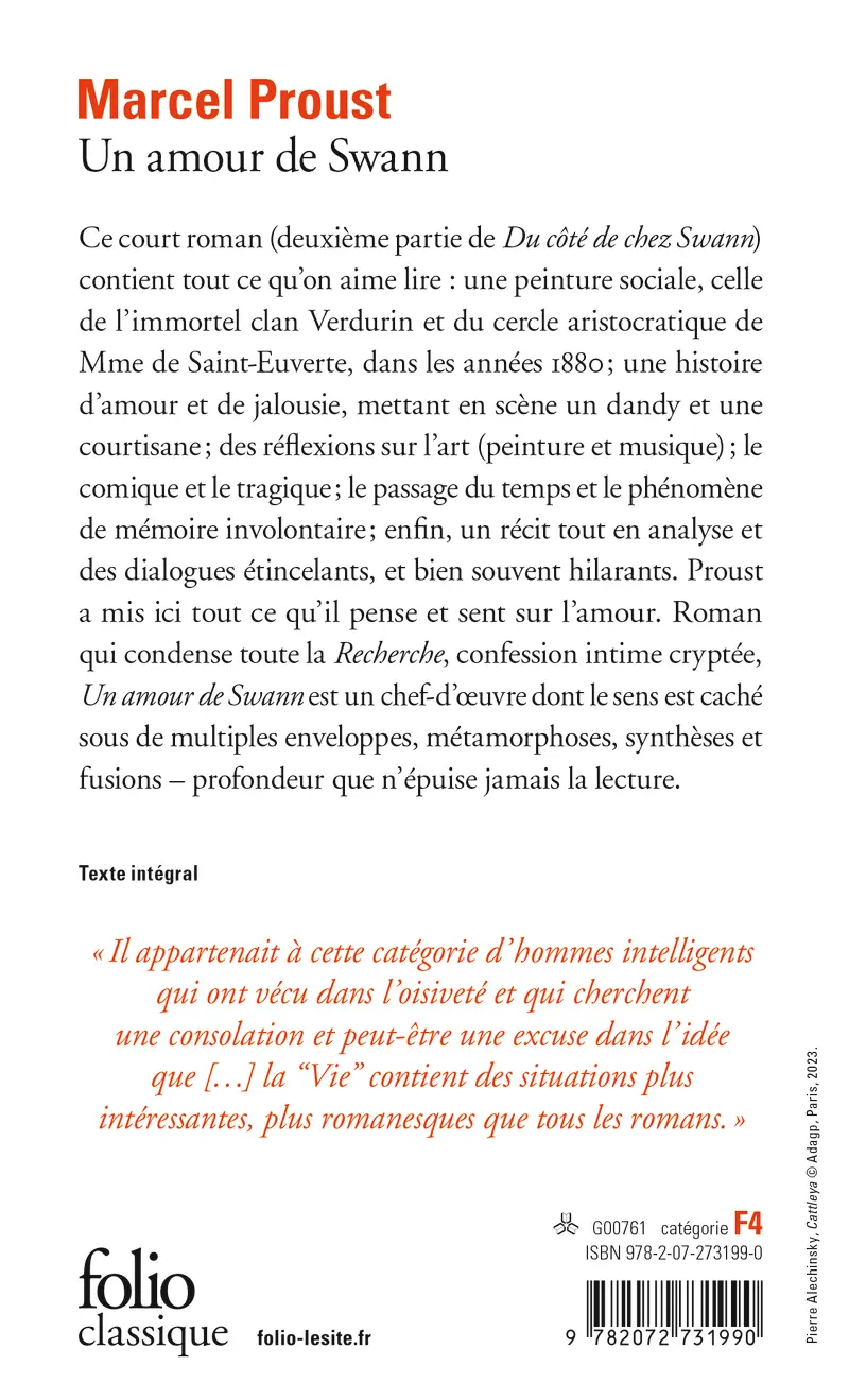 Un amour de Swann - Marcel Proust