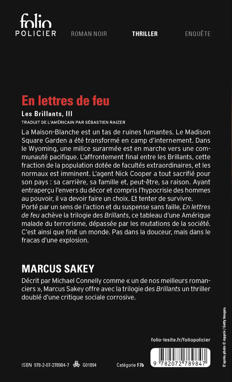 En lettres de feu - Marcus Sakey