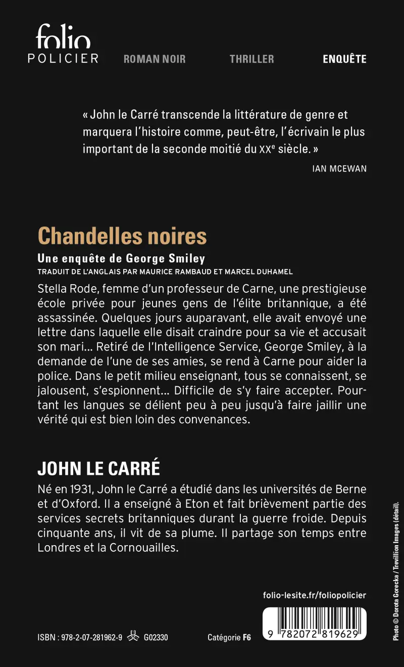 Chandelles noires - John Le Carré