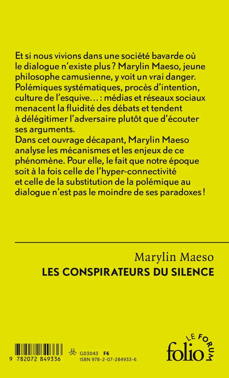 Les conspirateurs du silence - Marylin Maeso