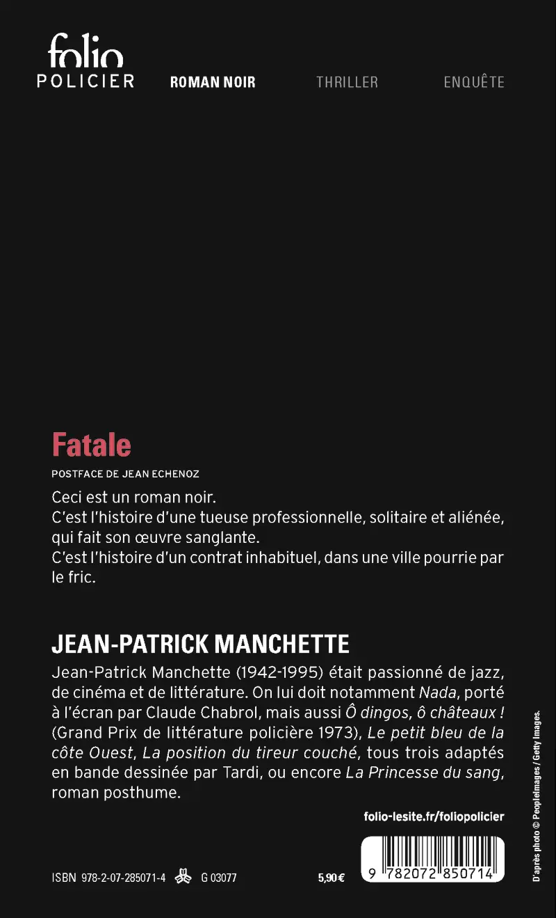 Fatale - Jean-Patrick Manchette