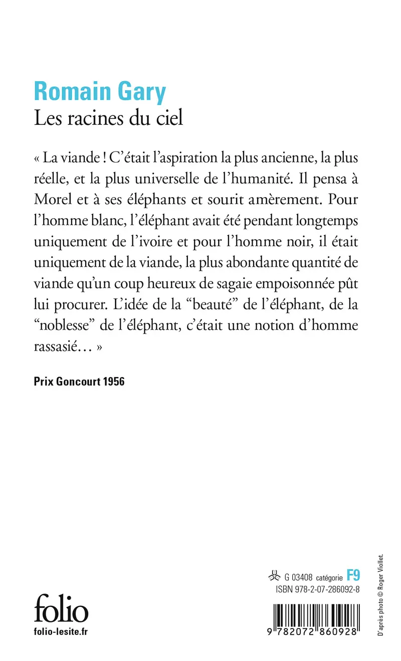 Les racines du ciel - Romain Gary