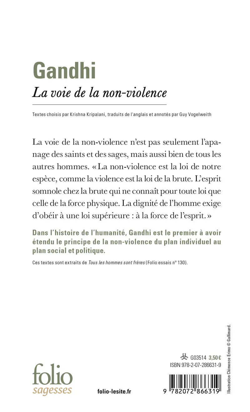 La voie de la non-violence - Gandhi