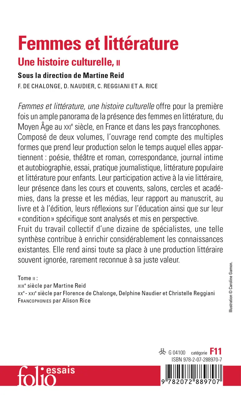 Femmes et littérature - Collectif - Florence de Chalonge - Martine Reid - Delphine Naudier - Christelle Reggiani - Alison Rice
