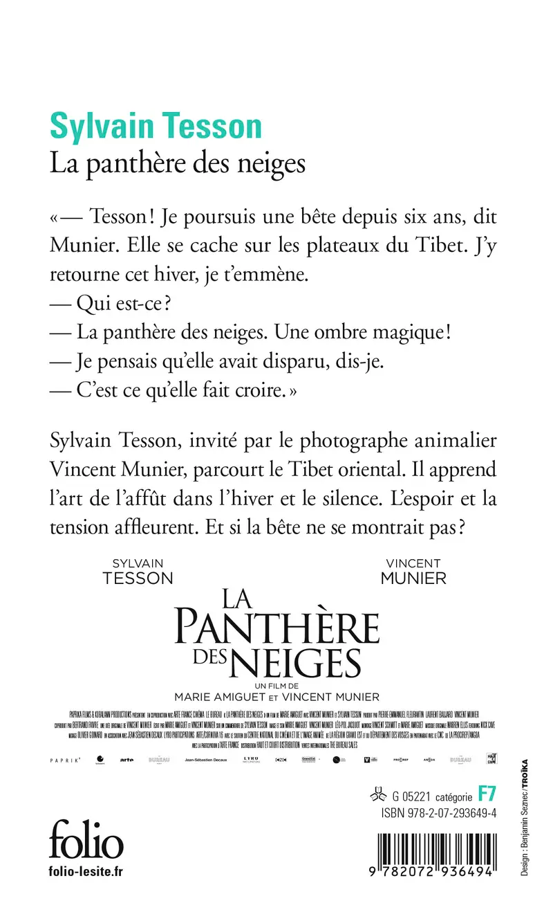 La panthère des neiges - Sylvain Tesson