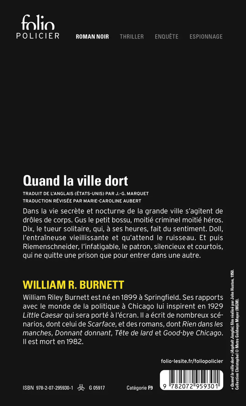 Quand la ville dort - William R. Burnett