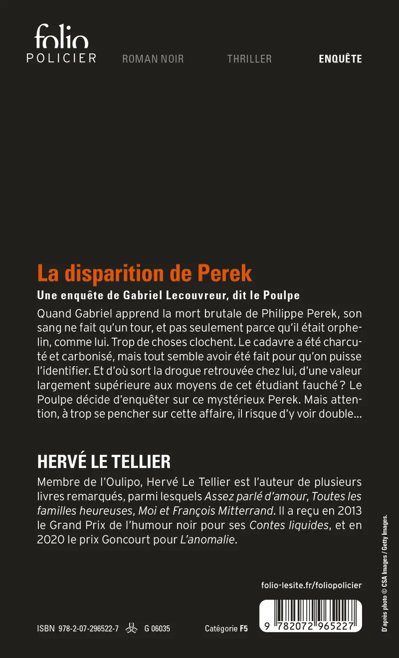 La disparition de Perek - Hervé Le Tellier