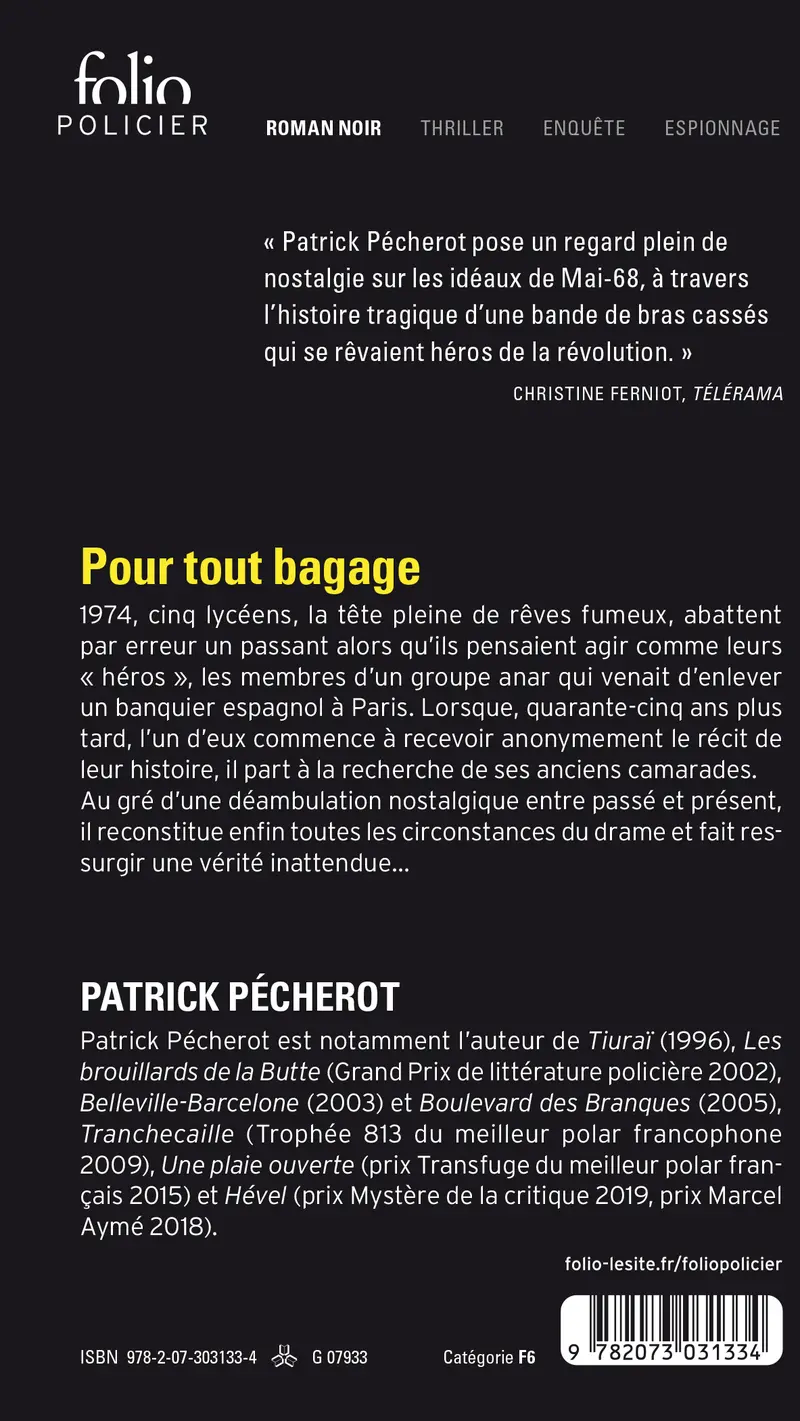 Pour tout bagage - Patrick Pécherot
