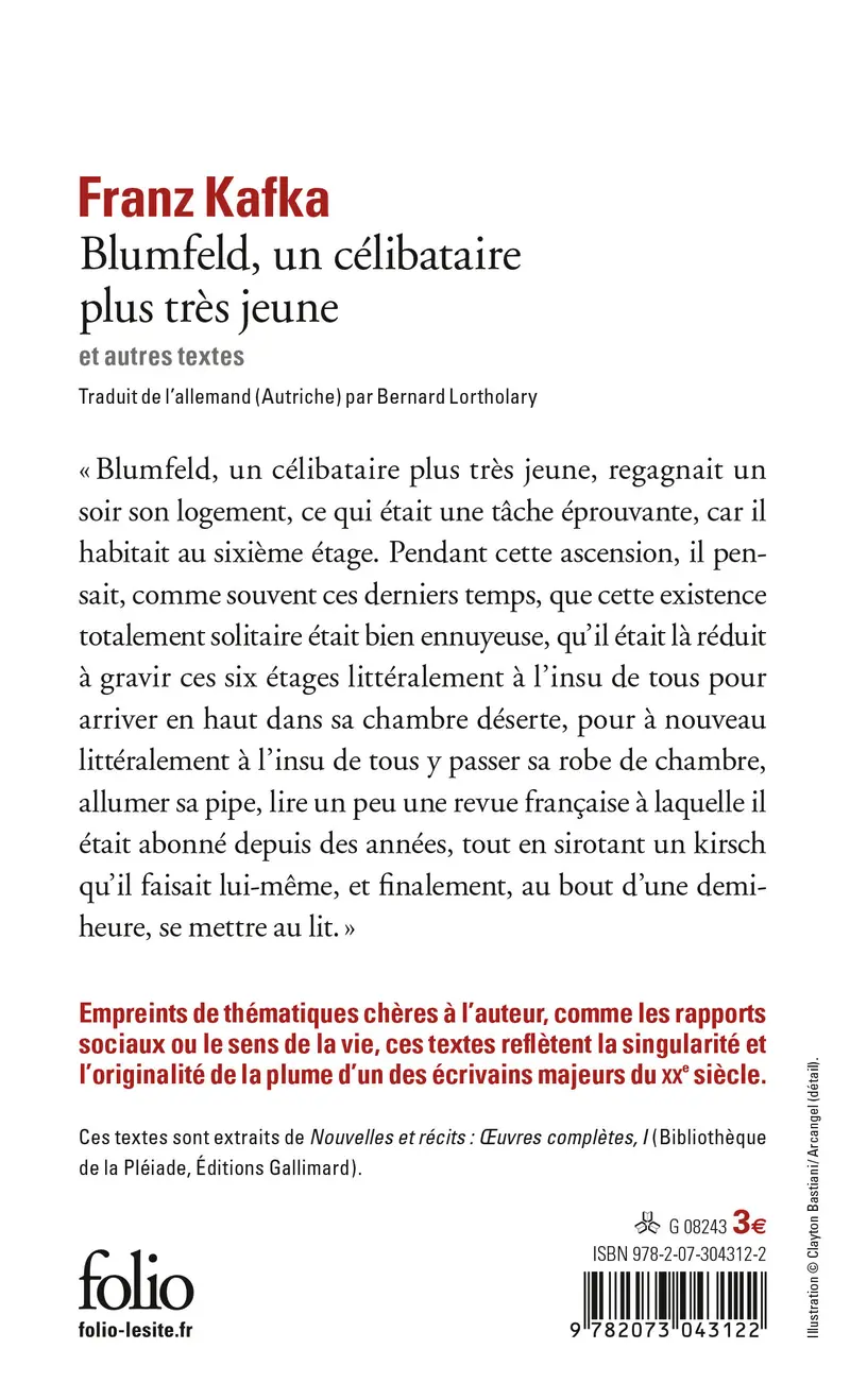 Blumfeld, un célibataire plus très jeune et autres textes - Franz Kafka