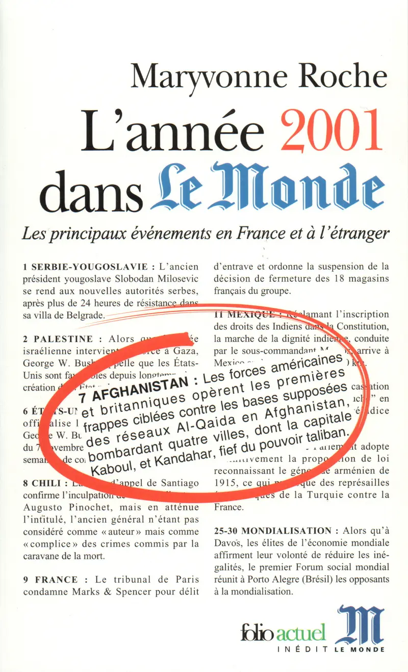 L'Année 2001 dans «Le Monde» - Maryvonne Roche