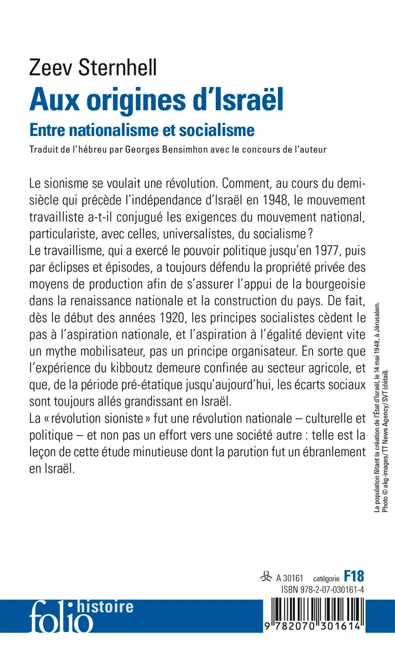 Aux origines d'Israël - Zeev Sternhell