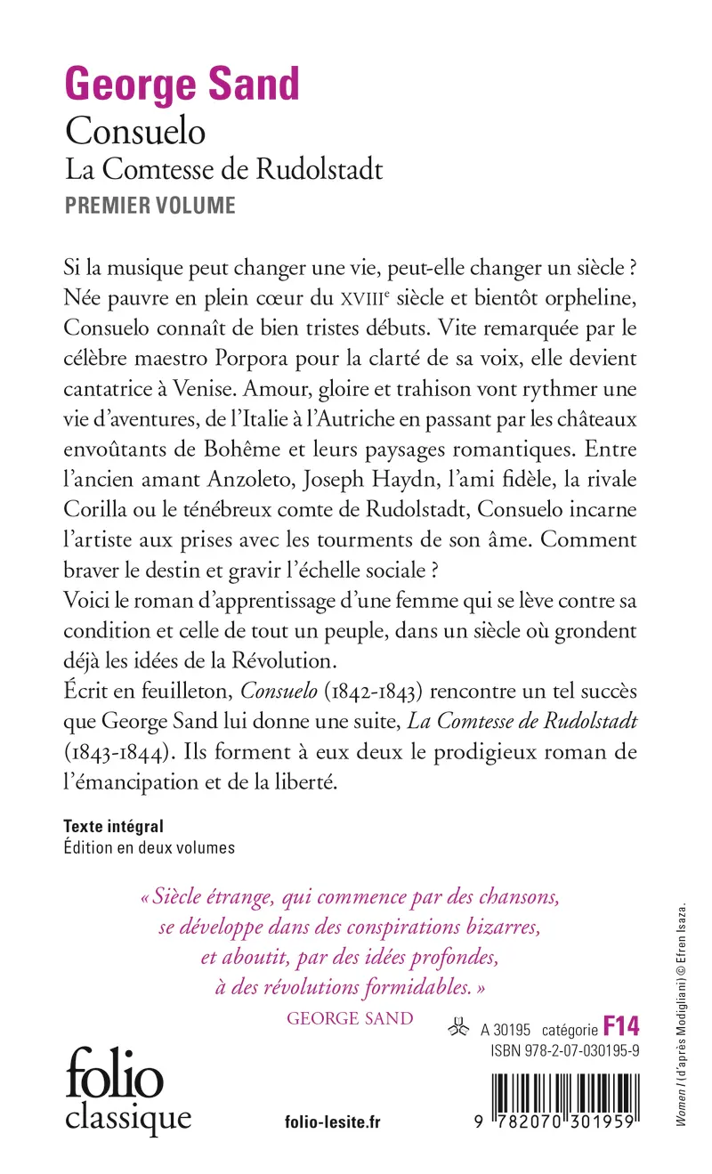 Consuelo suivi de La Comtesse de Rudolstadt - 1 - George Sand