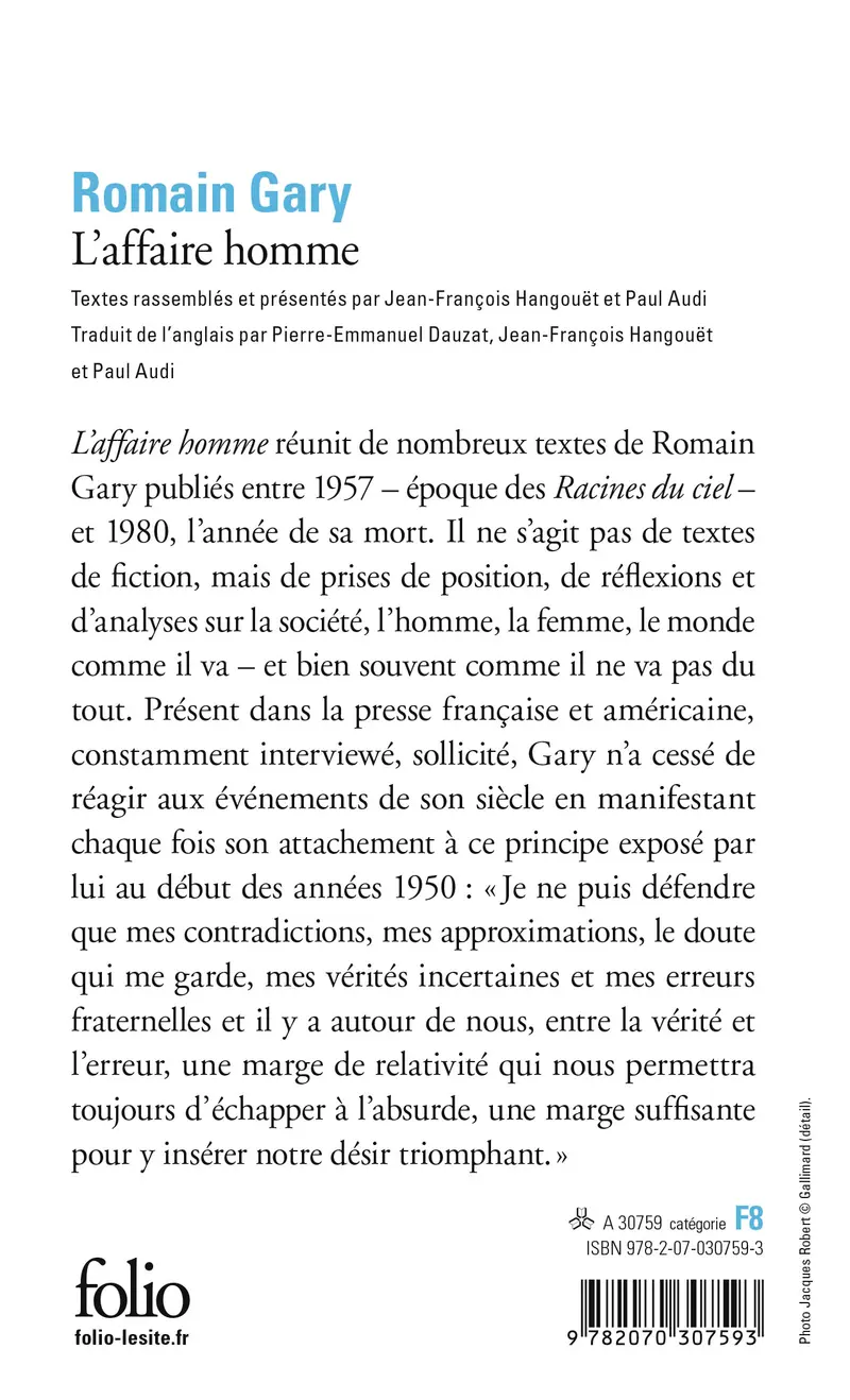 L'affaire homme - Romain Gary