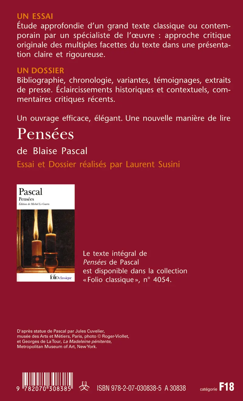 Pensées de Blaise Pascal (Essai et dossier) - Laurent Susini