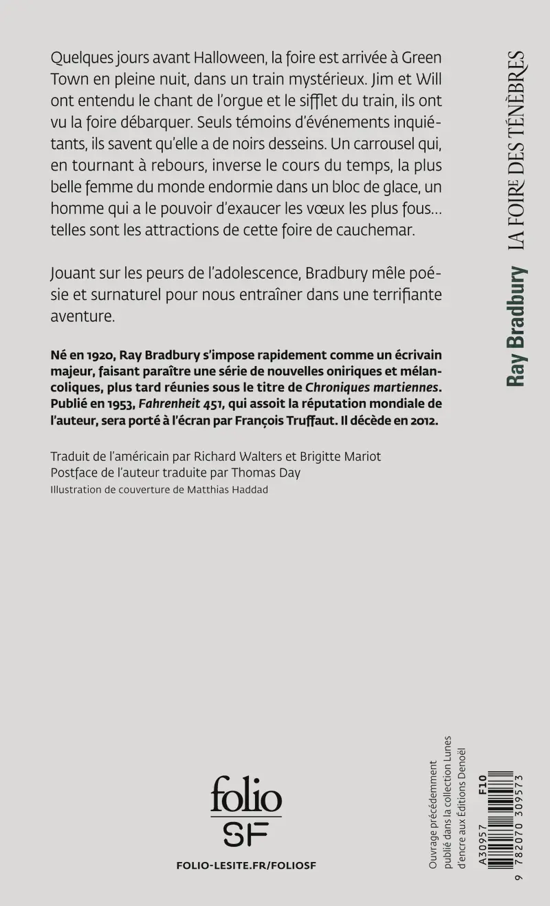 La foire des ténèbres - Ray Bradbury