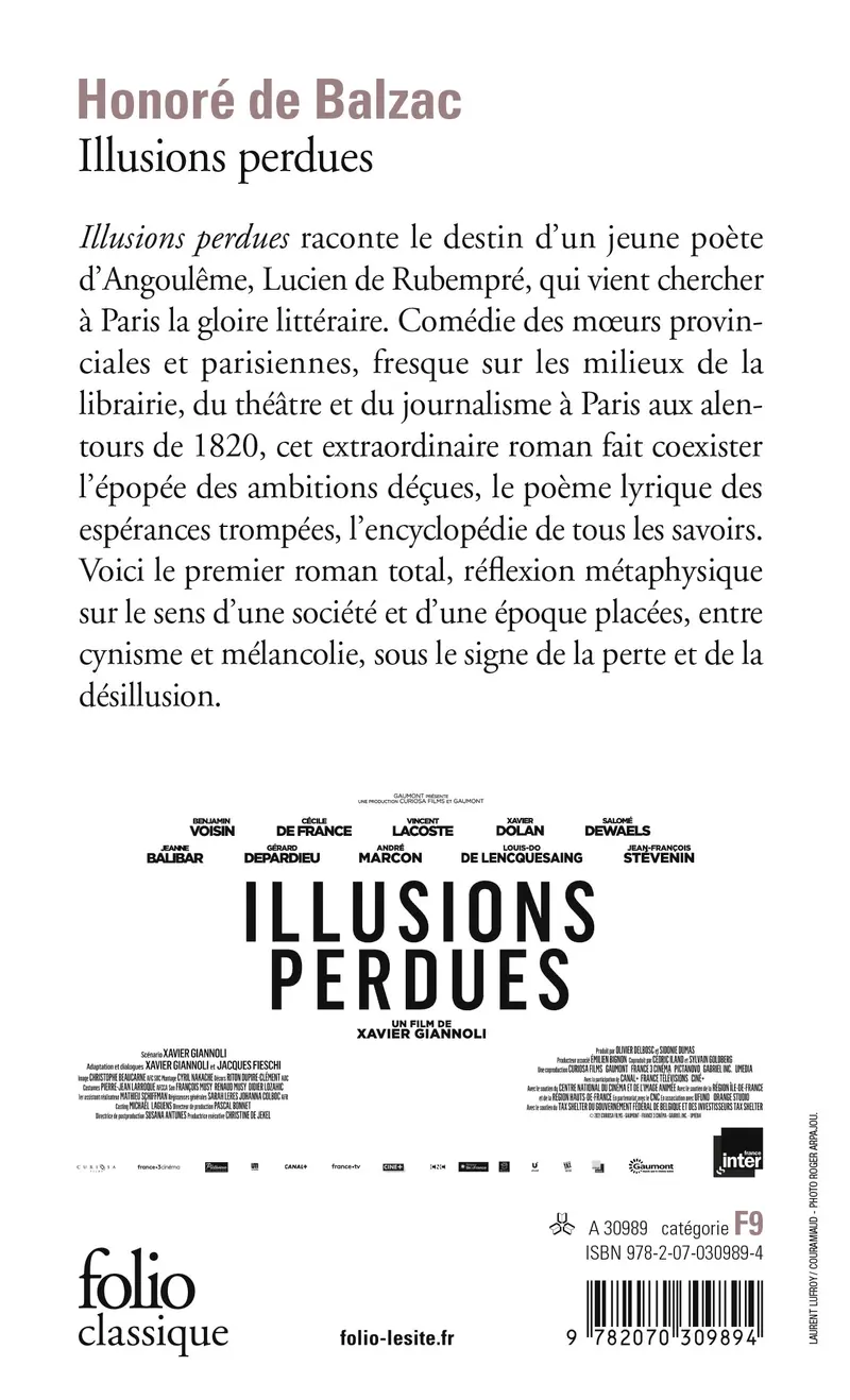Illusions perdues - Honoré de Balzac