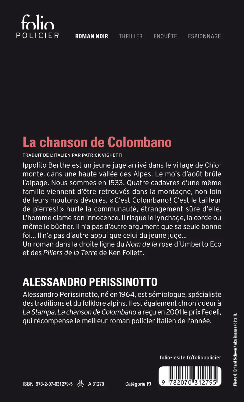 La Chanson de Colombano - Alessandro Perissinotto