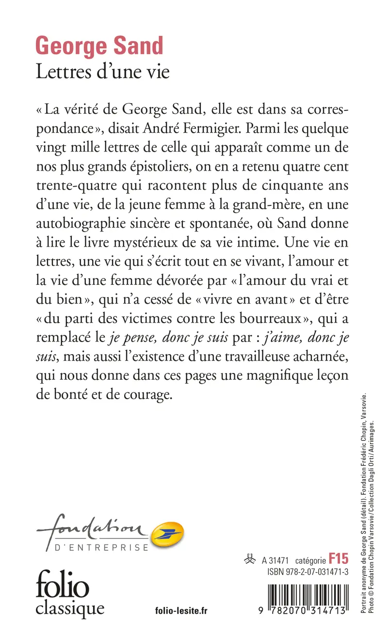 Lettres d'une vie - George Sand