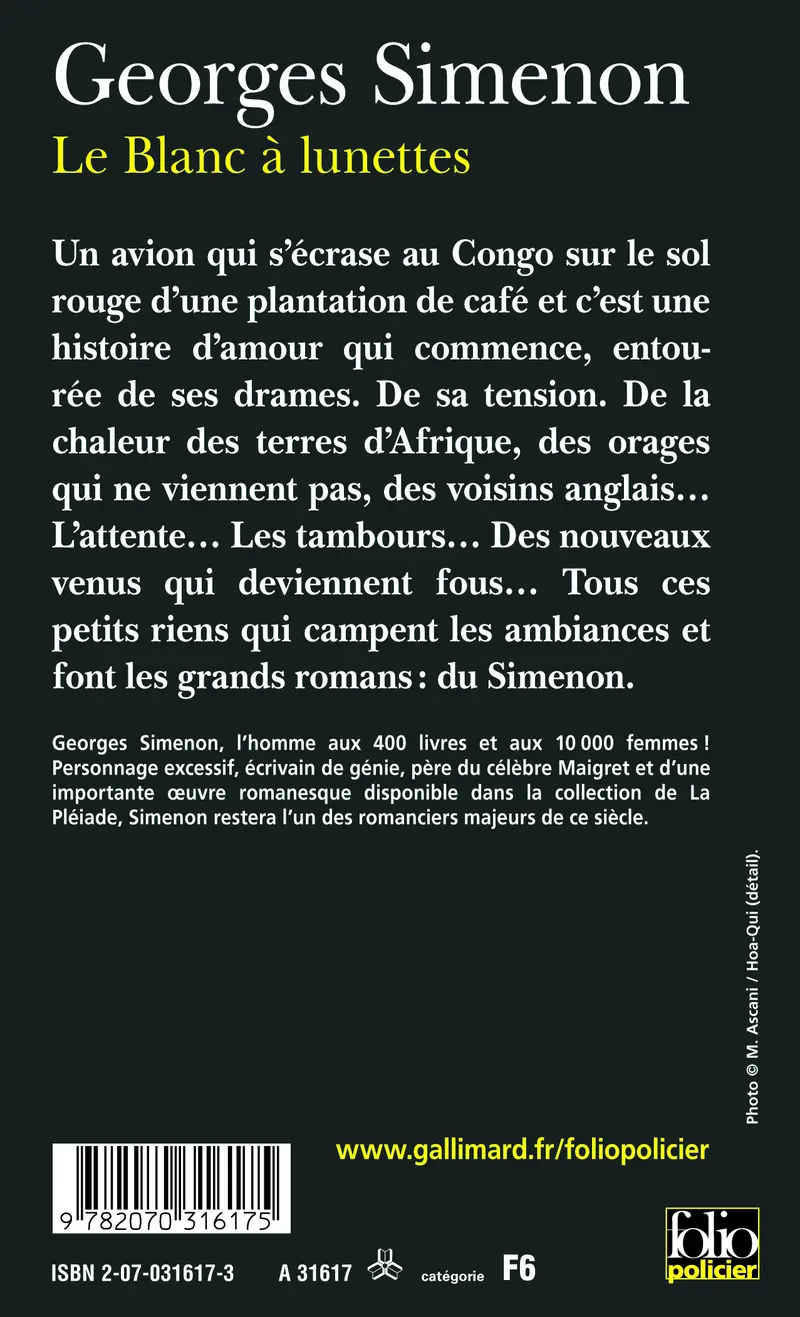 Le Blanc à lunettes - Georges Simenon
