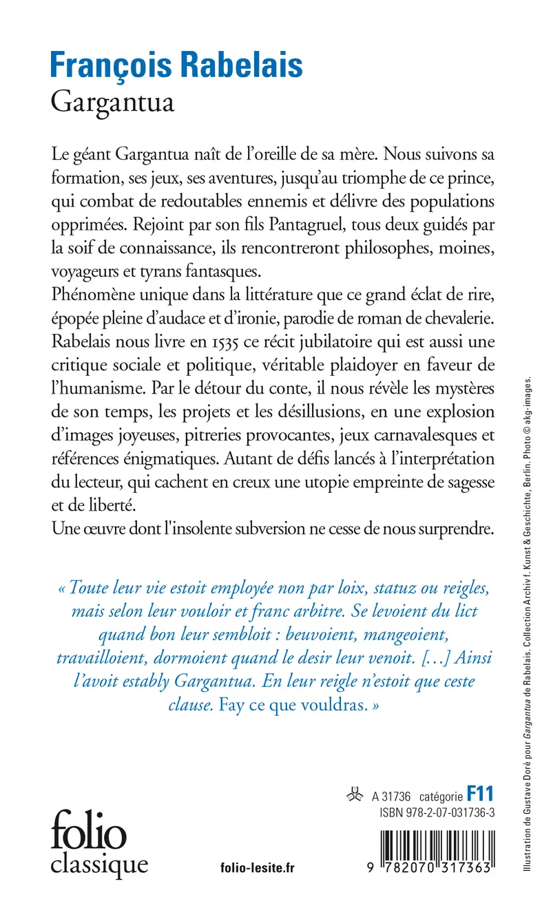 Gargantua - François Rabelais