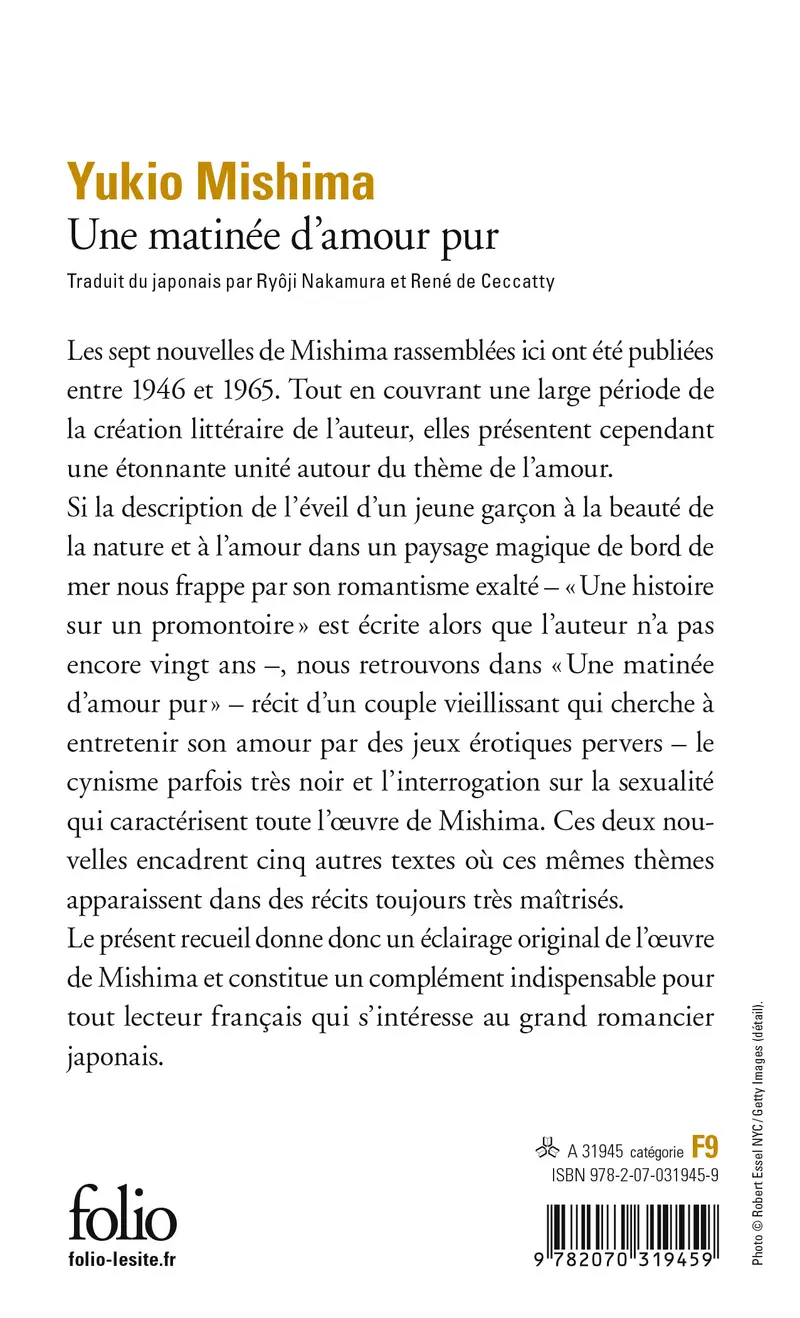 Une matinée d'amour pur - Yukio Mishima