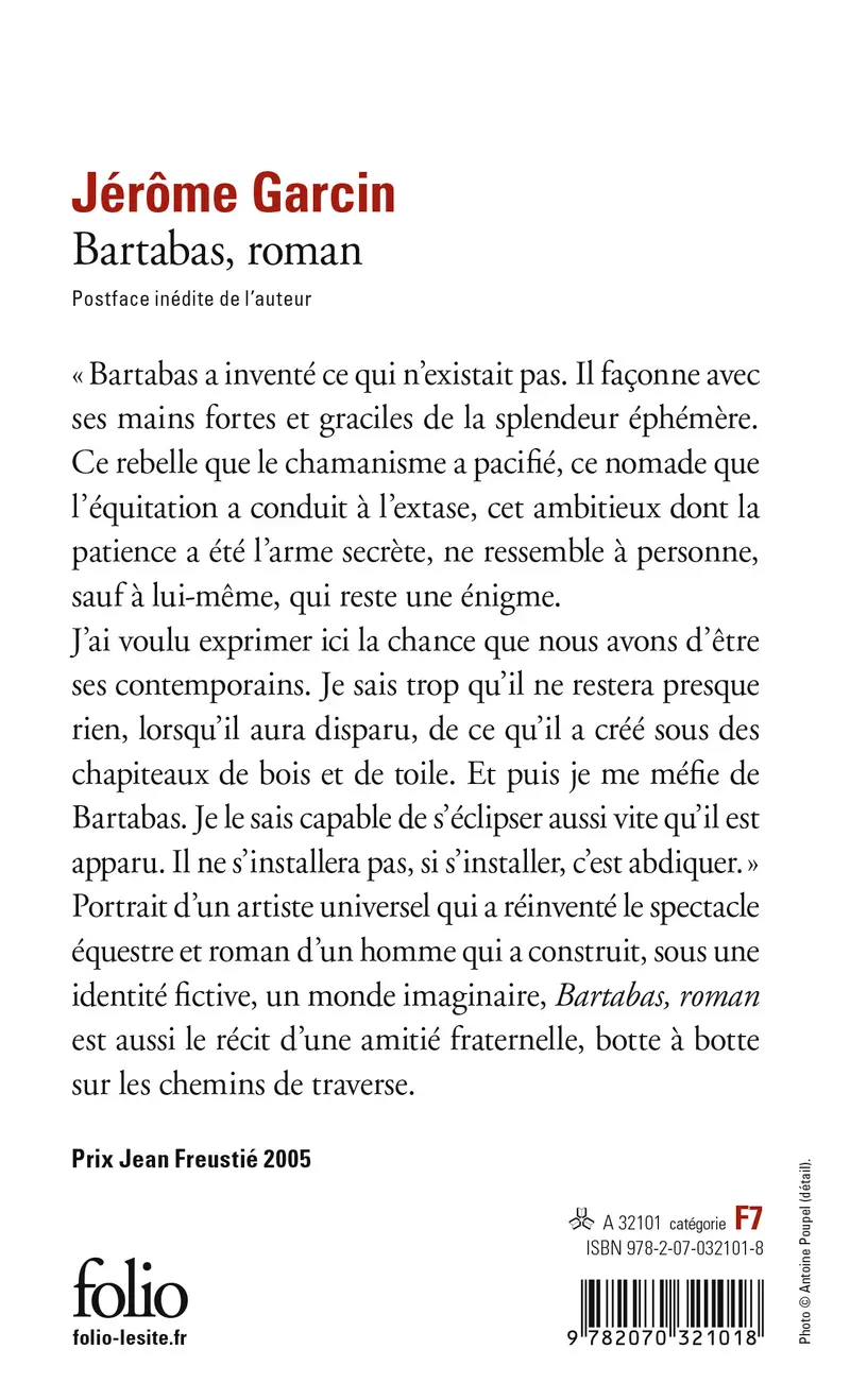 Bartabas, roman - Jérôme Garcin