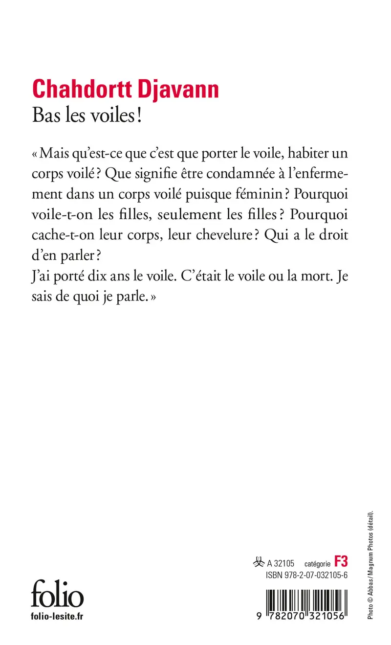 Bas les voiles! - Chahdortt Djavann