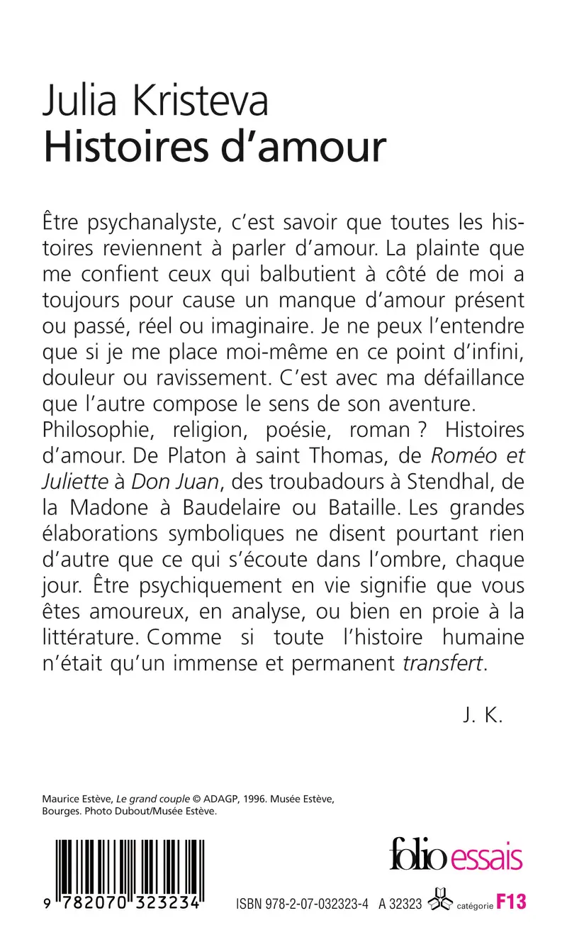 Histoires d'amour - Julia Kristeva