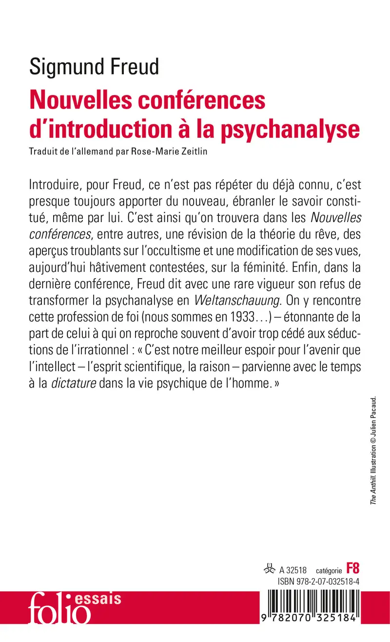 Nouvelles conférences d'introduction à la psychanalyse - Sigmund Freud