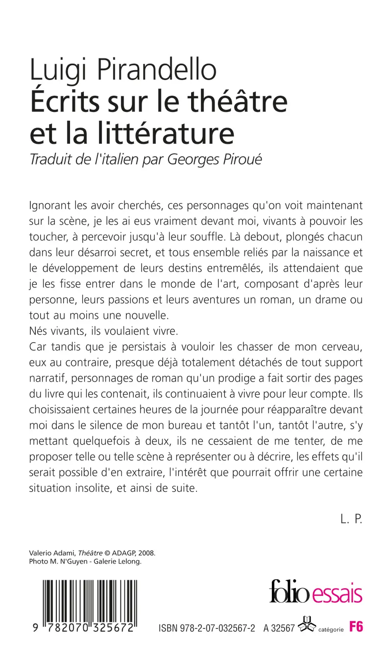 Écrits sur le théâtre et la littérature - Luigi Pirandello