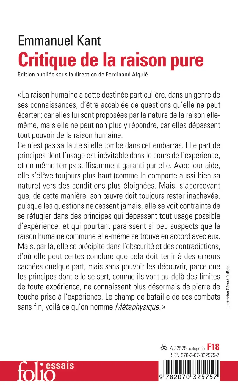 Critique de la raison pure - Kant