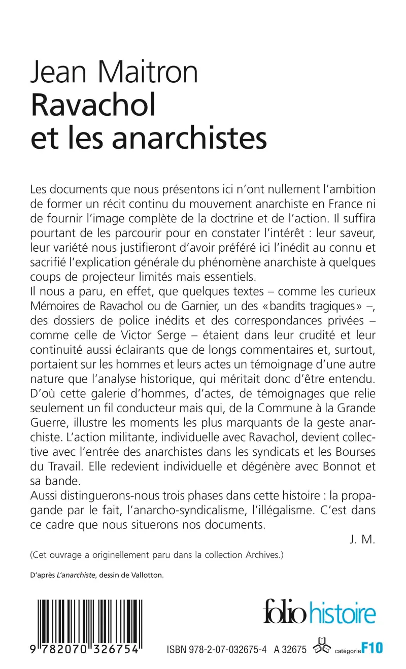 Ravachol et les anarchistes - Jean Maitron