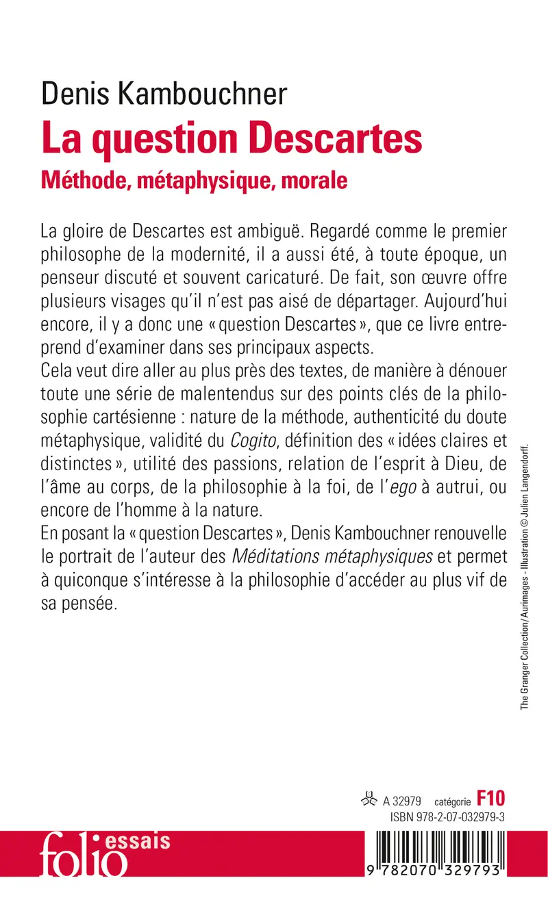 La question Descartes - Denis Kambouchner