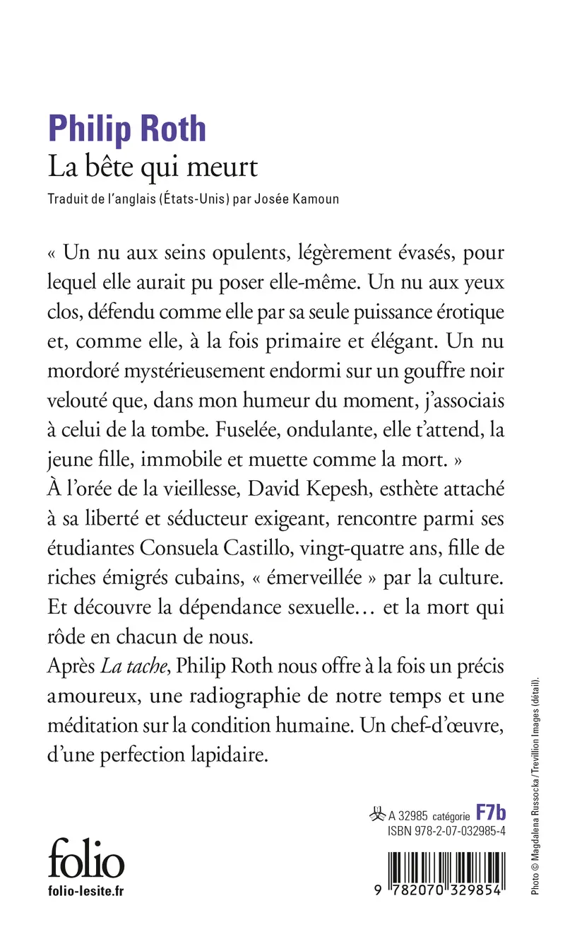 La bête qui meurt - Philip Roth