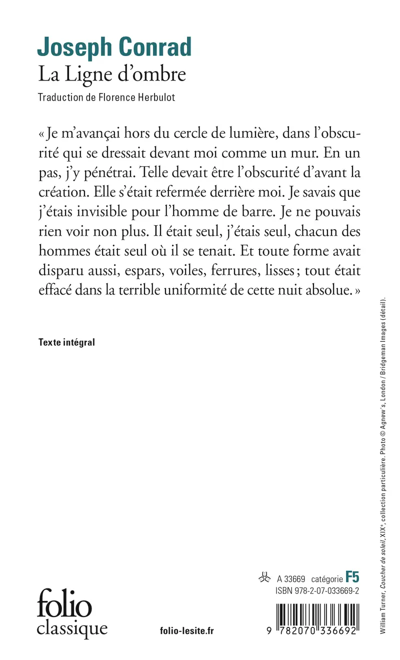 La Ligne d'ombre - Joseph Conrad