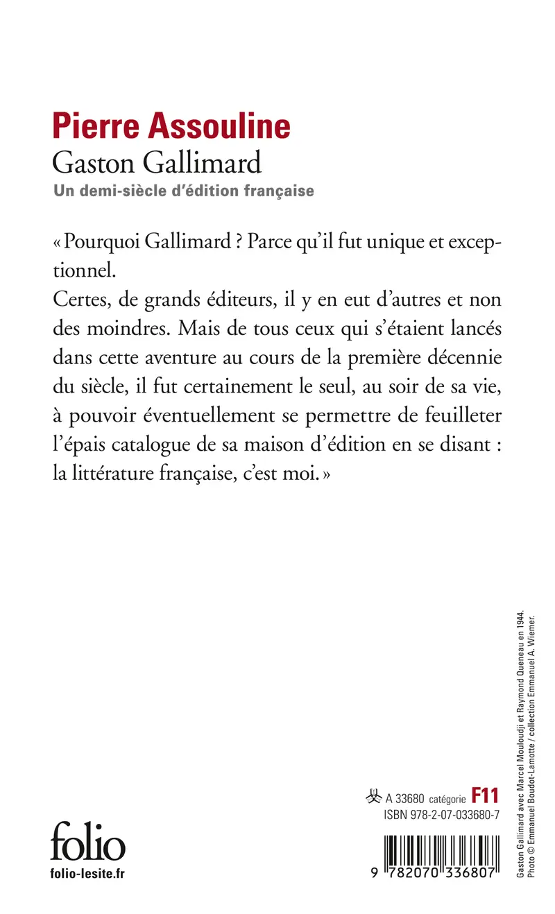Gaston Gallimard - Pierre Assouline