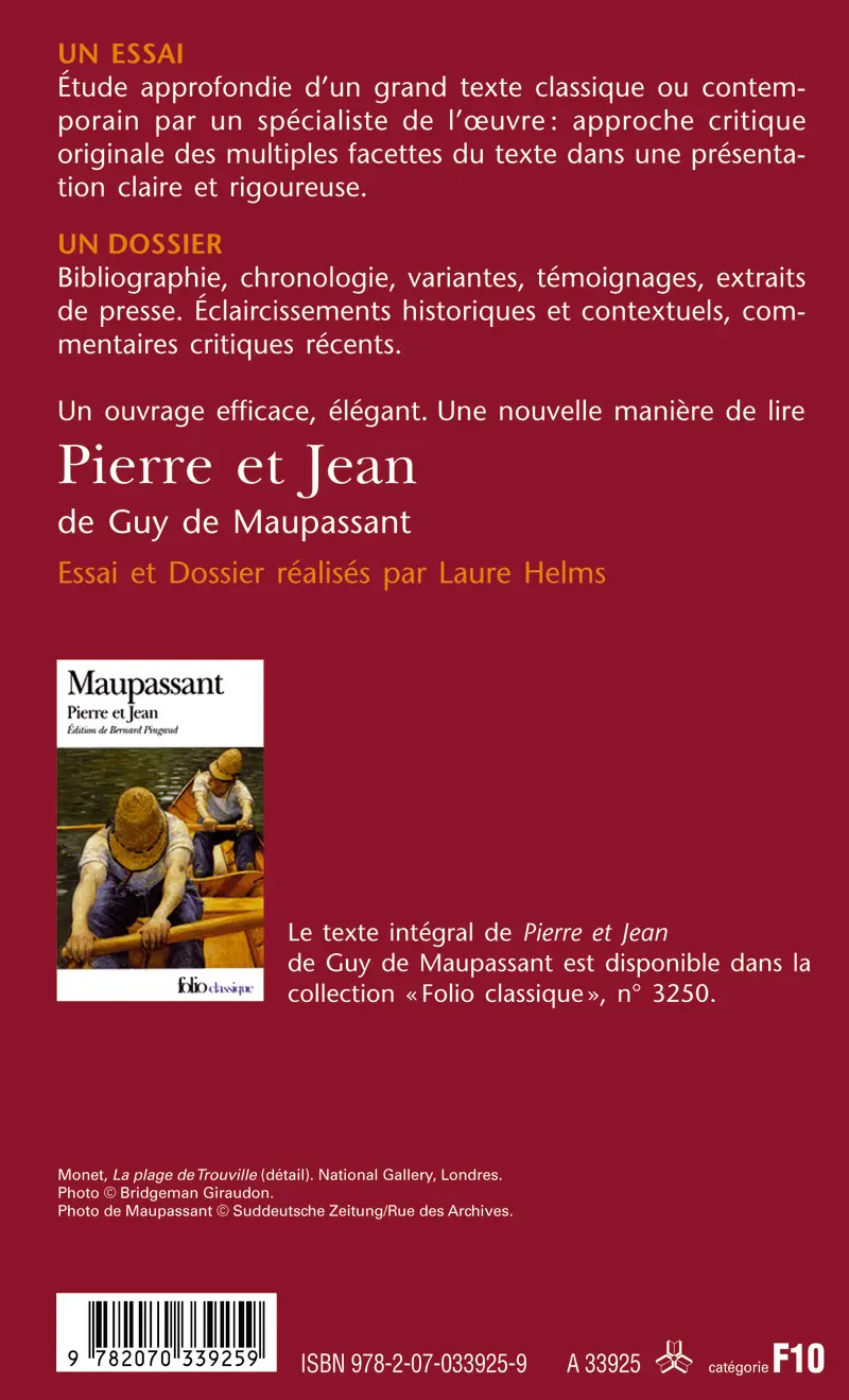 Pierre et Jean de Guy de Maupassant (Essai et dossier) - Laure Helms