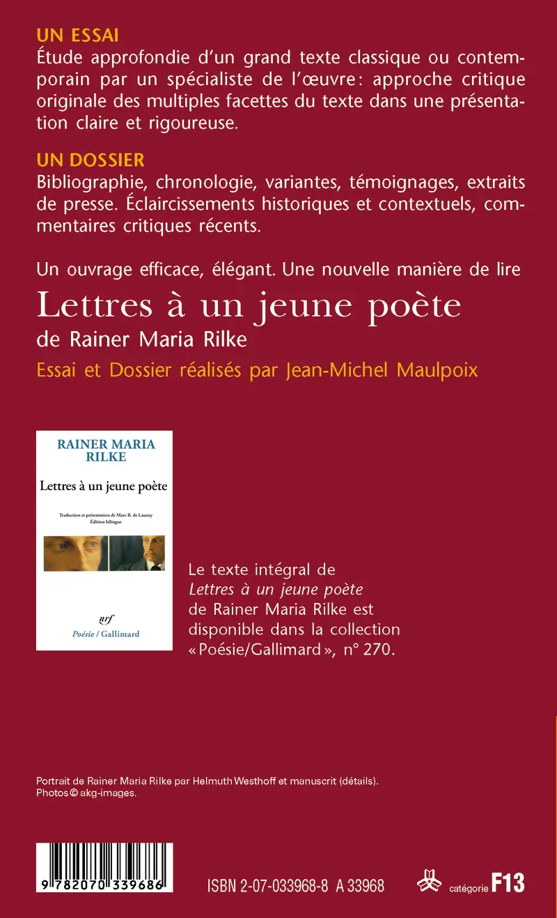Lettres à un jeune poète de Rainer Maria Rilke (Essai et dossier) - Jean-Michel Maulpoix