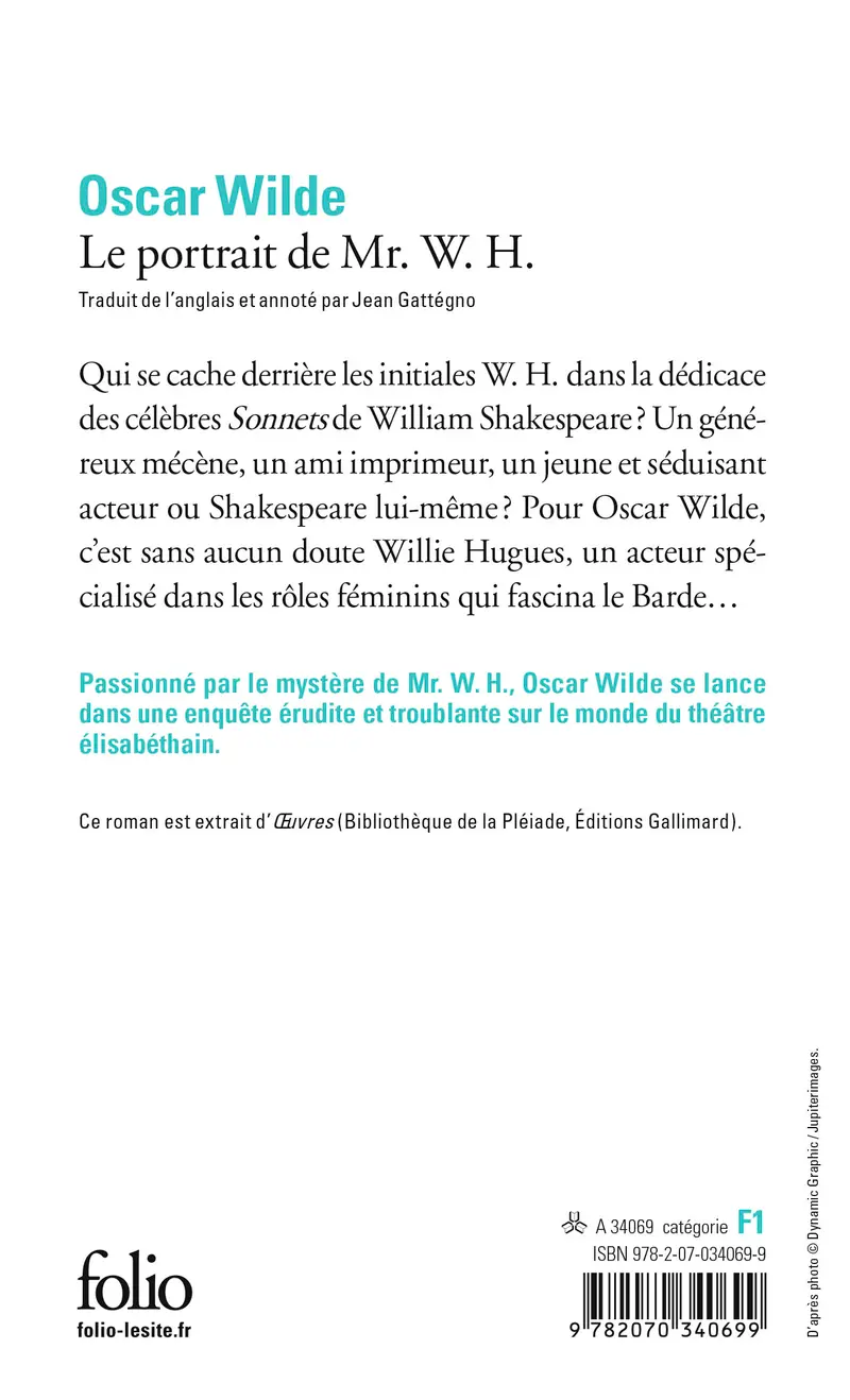 Le portrait de Mr. W. H. - Oscar Wilde